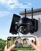 Picture of ZUMIMALLSolar Security Cameras Wireless Outdoor with 360° PTZ, 2 Packs Solar Powered Cameras for Home Security, Spotlight & Siren/3MP Color Night Vision/PIR Detection/2-Way Talk/IP66/Cloud