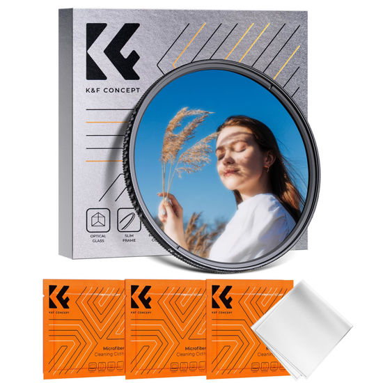 Picture of K&F Concept 49mm Black Diffusion 1/4 & Circular Polarizing in-1 Filter Pro Mist Cinematic Polarizer Effect Filter with 18-Layer Coating for Camera Lenses (K-Series)