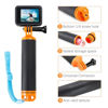 Picture of Alsukeay Waterproof Floating Hand Grip Handle for GoPro Hero 12 11 10 9 8 7 6 5 4 Session 3+ 2 1 Fusion Max Black Silver Action Cameras