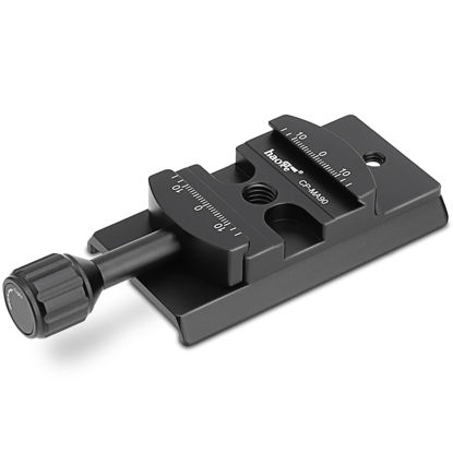 Picture of Haoge CP-MA90 Quick Release Plate QR Clamp Adapter Convertor for Select Manfrotto Tripod Fluid Video Head to Arca-Swiss Compatible, Fit 501PL / Q5 / 504PLONG / 500PLONG Heads