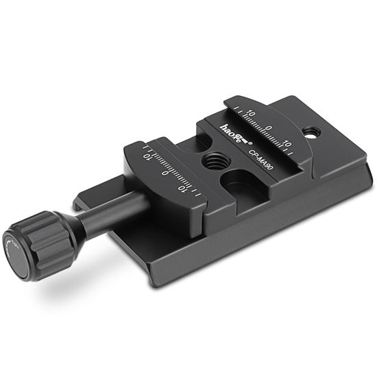 Picture of Haoge CP-MA90 Quick Release Plate QR Clamp Adapter Convertor for Select Manfrotto Tripod Fluid Video Head to Arca-Swiss Compatible, Fit 501PL / Q5 / 504PLONG / 500PLONG Heads