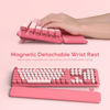 Picture of Wireless Keyboard and Mouse Combo - Round Keycaps, Full-Size Retro Typewriter Keyboard with Detachable Wrist Rest, Sleep Mode & Tilt Legs, 2.4GHz Cordless Connection for Mac/Windows/PC (Hot Pink)