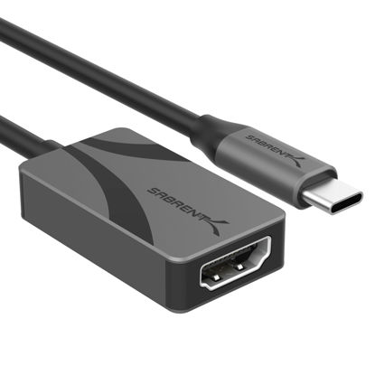 Picture of SABRENT 4K USB Type-C to HDMI Adapter - Plug-and-Play, 4K@60Hz, HDR10/Dolby Vision Support, Compatible with Laptops, Tablets, Smartphones, and Gaming Devices - Portable Aluminum Design (DA-CH4K)