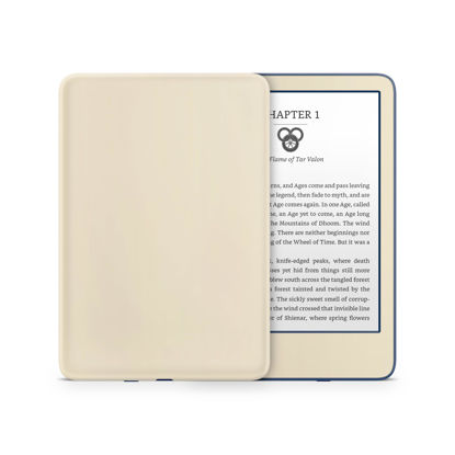 Picture of Tacky Design Solid Skin for Kindle Skin Decal, Minimalistic Skin for Kindle Stickers, Premium Vinyl 3M Full Wrap for Kindle Cover, and for Kindle Wrap Skin for (Cream, Kindle (11th Gen, 2022))
