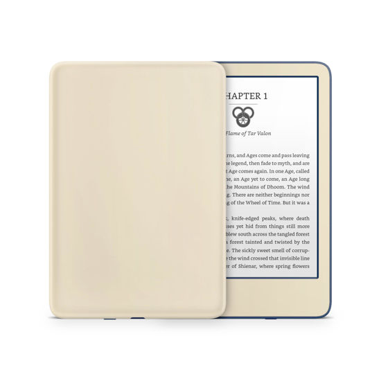 Picture of Tacky Design Solid Skin for Kindle Skin Decal, Minimalistic Skin for Kindle Stickers, Premium Vinyl 3M Full Wrap for Kindle Cover, and for Kindle Wrap Skin for (Cream, Kindle (11th Gen, 2022))