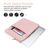 Picture of MOSISO Laptop Case 13.3 inch, 13-14 inch Laptop Sleeve Bag Compatible with MacBook Air/Pro 13 / Pro 14, HP Dell ASUS Notebook, Square Quilted Vertical Computer Bag with Pocket&Small Case, Chalk Pink
