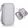 Picture of Bevegekos Electronics Accessories Organizer Pouch Bag, Designed for Power Adapter/Charger/Cables/Mouse, for Travel (Light Grey)