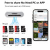 Picture of USB C SD Card Reader for iPhone 15/16/MacBook/Mac,Type C Memory Card Adapter,USB-C Micro SD Reader Supports SD and MicroSD Memory Card Adapter,Trail Camera Viewer Plug and Play for Samsung Android