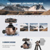 Picture of NEEWER Tripod Ball Head Mount Adapter, Low Profile Tripod Head Camera Ball Mount, Quick Lock with 1/4" QR Plate Compatible with Peak Design Capture Camera Clip, 360° Pan 90° Tilt, Max Load 22lb, GM32