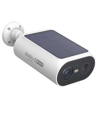 Picture of AOSU Solar Security Cameras Wireless Outdoor, 2Mins DIY Installation 2K Color Night Vision Cameras for Home Security, Requires Homebase, Homebase Supports Up to 4 Cams