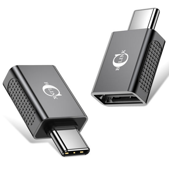 Picture of BCLINK 10Gbps USB C to USB Adapter (2 Pack), USB 3.2 Gen 2 Fit Side by Side, USB C Male to USB A Female Converter for iPhone 16 15 Series, iPad, MacBook and More Type C Devices
