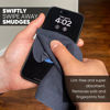 Picture of Premium Lens Glasses Cleaning Cloth by Microfiber Wholesale | Black | 6”x6” | 10pk | Soft Microfiber Suede | Travel Size Reusable | No Lint Scratch-Free Durable | Lenses Glasses Phones