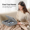Picture of KDD Tablet Pillow Stand with Storage, Foldable Ipad Holder for Bed, Lap and Desk, Angle Adjustable Soft Pad Dock with Stylus Mount Compatible with Ipad Pro 12.9, 10.5, 11, Air, Mini, Phones, Books