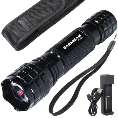 Picture of DARKBEAM ir Flashlight Infrared 850nm Lights LED Mini for Night Vision, Rechargeable Portable Tactical ir Illuminator Torch, Focus Adjustable for Hunting, Observation, Search
