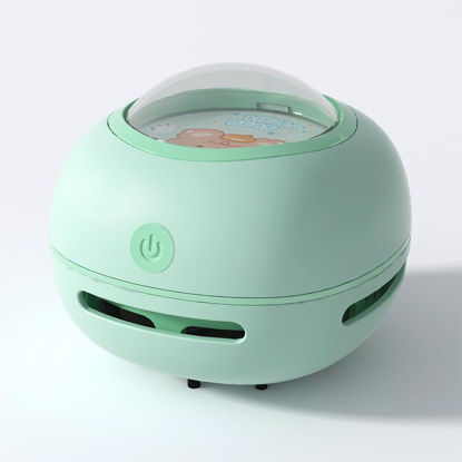 Picture of ODISTAR Desktop Vacuum Cleaner, Mini Table Dust Sweeper Energy Saving,High Endurance up to 400 mins,360º Rotatable Design for Keyboard/Home/School/Office(Green)
