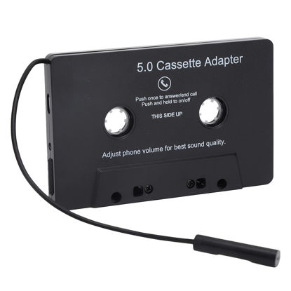 Picture of PUSOKEI Car Cassette Audio Receiver, Bluetooth 5.0 Cassette to Aux Adapter, Tape Player MP3 Cassette Player Adapters Audio Converter with Calling Function, Black