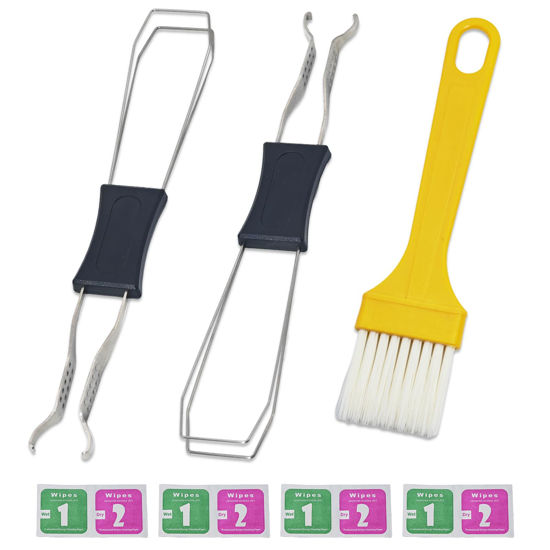 Picture of Atdcoek Keycap Puller Switch Pluller with Keyboard Cleaning Brush for Mechanical Keyboard, Stainless Steel Key Removal Tool