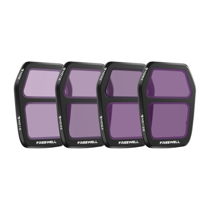 Picture of Freewell DJI Air 3S Split ND Filter 4-Pack - ND8/ND16, ND16/ND32, ND32/ND64, ND64/ND128 for Balanced Exposure for Dual-Lens Control in Changing Light