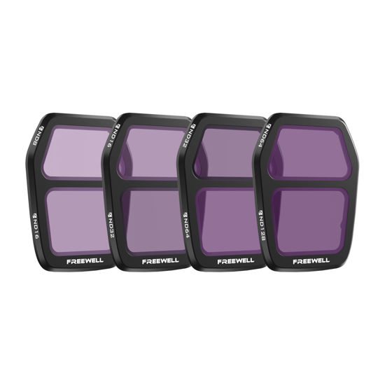 Picture of Freewell DJI Air 3S Split ND Filter 4-Pack - ND8/ND16, ND16/ND32, ND32/ND64, ND64/ND128 for Balanced Exposure for Dual-Lens Control in Changing Light