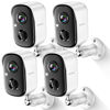 Picture of Security Cameras Wireless Outdoor, 2K Battery Powered WiFi Cameras for Home Security with AI Motion Detection, Color Night Vision, Spotlight, Siren, Waterproof, SD/Cloud Storage - 4 Pcs