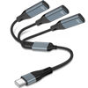 Picture of USB C Splitter, USB C to 3 USB C Female Cable USB C Headphone Converter USB C to USB C OTG Splitter with Data Transfer Compatible with iPad Pro, iPad Air 6/5, MacBook, iPhone 15/15Pro, Galaxy S24/S23