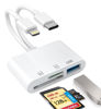 Picture of SD Card Reader for iPhone, iPad, USB C and Lightning Dual Port SD Card Adapter, Memory Card Reader for Camera Adapter, Support SD, Micro SD, USB 3.0, No App Driver Required