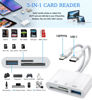 Picture of SD Card Reader for iPhone, iPad, USB C and Lightning Dual Port SD Card Adapter, Memory Card Reader for Camera Adapter, Support SD, Micro SD, USB 3.0, No App Driver Required