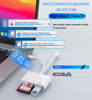 Picture of SD Card Reader for iPhone, iPad, USB C and Lightning Dual Port SD Card Adapter, Memory Card Reader for Camera Adapter, Support SD, Micro SD, USB 3.0, No App Driver Required