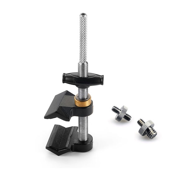 Picture of PHOCUS Small End Jaw Vise Clamp/Grip with 1/4" & 3/8" Thread for Mounting Photography Video Light, Ring Light, Ball Head, Magic Arm or Accessories