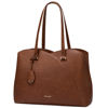 Picture of LOVEVOOK Work Tote Bag for Women, Vintage Leather Laptop Bag Teacher Tote Bag, Professional 15.6 Inch Computer Bag, Large Tote Purse Handbag With Laptop Compartment, Dark Brown