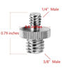 Picture of Anwenk 1/4 to 3/8 Screw Adapter Converter Threaded Screws Adapter Spigot Screw Mount Set for Camera Tripod Monopod Ballhead Flash Light Stand Shoulder Rig