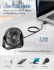 Picture of TriPole USB Desk Fan 4.5 Inches Portable Mini Fan Powerful 3 Speeds Wind Personal Desktop Fan with 360° Head Rotation for Home Office Car Indoor Outdoor 2 Pack Black