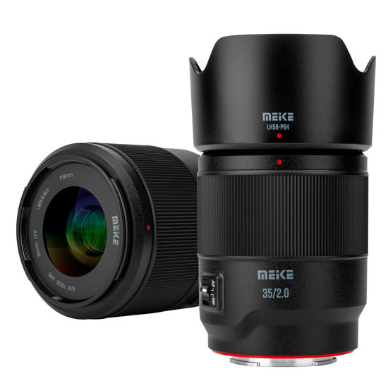 Picture of Meike 35mm F2.0 Full Frame AF STM(Stepping Motor) Lens Wide Angle Auto Focus Fixed Prime Portrait Lenses for Sony E Mount Mirrorless Cameras A9 A9II A7III A7II A7RII A7 A7R3 A7R4 A7IV A7C A7CII A7SIII