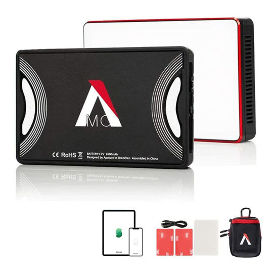 Picture of Aputure MC RGBWW On Camera Video Light, CRI/TLCI 96+, Temperature 3200K-6500K, HSI Mode,Support Magnetic Attraction and App with USB-C PD and Wireless Charging