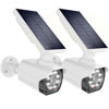 Picture of WALI Solar Fake Camera,Dummy Security Cameras with Motion Sensor Light, Simulated Surveillance Security CCTV Camera for Indoor Outdoor (TCW2-SOL), 2 Packs, White