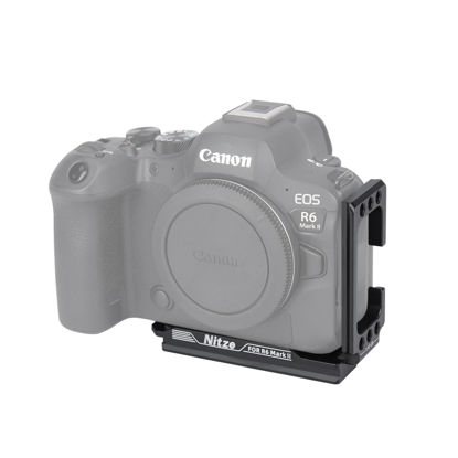 Picture of Nitze L-Bracket for Canon R6 Mark II / R6 / R5C / R5, R6 II L-Bracket with Built-in Arca Quick Release Plate and Multiple 1/4"-20 Thereaded Holes - T-C05A