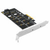 Picture of GODSHARK Dual M.2 PCIe Adapter, M.2 NVME SSD (M Key) or M.2 SATA SSD (B Key) 22110 2280 2260 2242 2230 to PCI-e 3.0 x4 Host Controller Expansion Card with Low Profile Bracket for PC Desktop