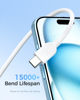 Picture of Cable Matters 2-Pack Extreme Flexible 240W USB C Charging Cable 6ft, White, for MacBook Pro, iPad Pro, iPhone 16/15 Pro, Apple Vision Pro (140W USB C Charger Cable, USB C Cable, USB 2.0, No Video)