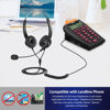 Picture of AGPtEK Upgraded Call Center Phone, Corded Telephone with Binaural Headset & Dialpad for House Call Center Office - Noise Cancellation