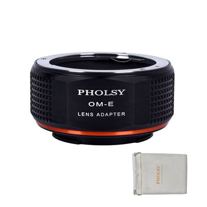 Picture of PHOLSY Lens Mount Adapter Compatible with Olympus Zuiko OM Lens to E Mount Camera Compatible with Sony a1 a9ii a7S iii/ii, a7R v/iv/iii/ii a7C a7 iv/iii/ii, a7 a6600 a6500 a6400 a6300 a6000 NEX etc.
