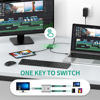 Picture of SUIDEK USB C Switch, Bi-Directional USB-C Switcher Support 8K@60Hz Video 1 in 2 Out/2 in 1 Out with 100W Charging and 10Gbps Data Transfer, Included 5V 1A Power Adapter