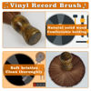 Picture of Vinyl Record Cleaner Brush, Anti Static Dust Remover with Fine Fiber Bristles, Wood Record Brush Accessories for Vinyl Albums LP CD Cartridge (Brownish Green)