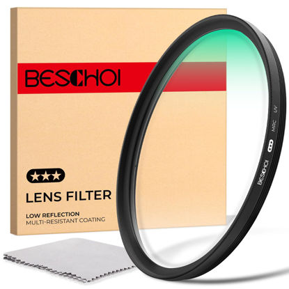 Picture of Beschoi 49mm MRC UV Protection Filter 30 Layer Multi-Resistant Nano Coatings/HD Optical Glass/Water Repellent/Scratch Resistant/Aluminum Alloy Ultra Slim Frame/Ultraviolet Filter