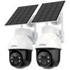 Picture of AOSU 3K/5MP Solar Security Cameras System Wireless Outdoor, Battery Powered WiFi Camera for Home Security, Panoramic PTZ, Auto Tracking, Human/Vehicle Detection, Color Night Vision (2 Pack)