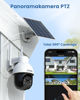 Picture of AOSU 3K/5MP Solar Security Cameras System Wireless Outdoor, Battery Powered WiFi Camera for Home Security, Panoramic PTZ, Auto Tracking, Human/Vehicle Detection, Color Night Vision (2 Pack)
