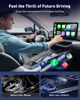 Picture of FAHREN 2025 Full Upgraded Wireless Carplay Adapter for iPhone, Audio Reactive Lighting Design Apple Carplay Dongle, Bluetooth Connection, Plug and Play, Mini Size with USB Type-A & Type-C