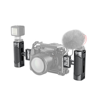 Picture of SMALLRIG Mini Side Handle Handgrip with Dual 1/4"-20 Screw Mount for Mirrorless Digital Camera DSLR Camera Small Camera Cage Built-in Wrench, Up and Down Adjustable, Pack of 2-4957