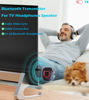 Picture of KAIY Bluetooth 5.3 Transmitter Receiver, Airplane Bluetooth Adapter for Headphones, Wireless Transmitter for TV PC Headphones, AUX for Car Music/Handsfree Calling, Audio Receiver for Home Stereo