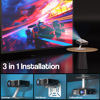 Picture of DAWASAPAT Desktop Projector Stand, Table Projector Mount Adjustable Angle with 1/4" Screw, Silver Projector Ceiling Mount for Home Office Studio, Mini Projector Holder Bracket with Cable Ties