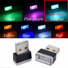 Picture of Febrytold 4Pcs Ice Blue USB Car Interior Atmosphere Lamps, Universal Mini Led USB Lights for Car Decoration, Lighting